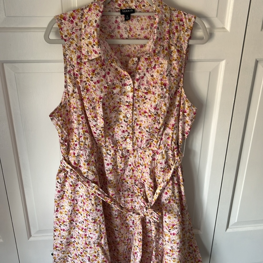 torrid Pink Floral Sleeveless Midi Dress - Picture 5 of 5